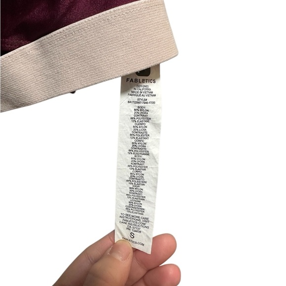 FABLETICS SIZE S MAGENTA AND PLUM CROP TOP SPORTS BRA - Picture 5 of 5